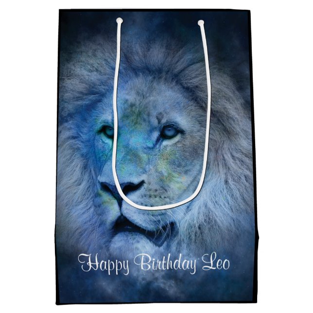 Leo Lion MGB Happy Birthday Medium Gift Bag (Back)