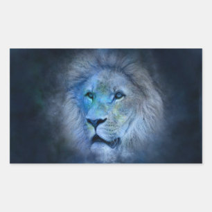 leo lion rectangular sticker