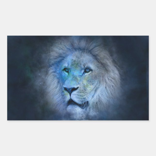 leo lion rectangular sticker (Front)