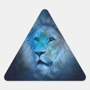 leo lion triangle sticker