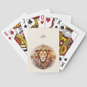 Leo Lion Zodiac Minimalist Playing Cards