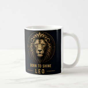 Leo Lion Zodiac Sign Bold Celestial Horoscope Deco Coffee Mug