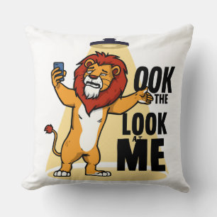 Leo Look At Me Funny Spotlight Zodiac Graphic Cushion