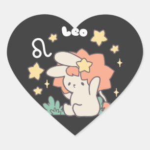 Leo Loppi Tokki Zodiac Series Art Heart Sticker