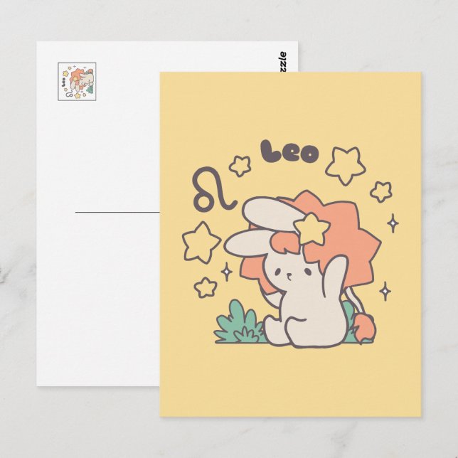 Leo Loppi Tokki Zodiac Series Art Postcard (Front/Back)