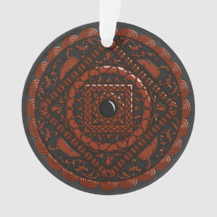 Leo Mandala Acrylic Ornament