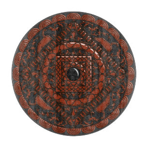 Leo Mandala Glass Cutting Board