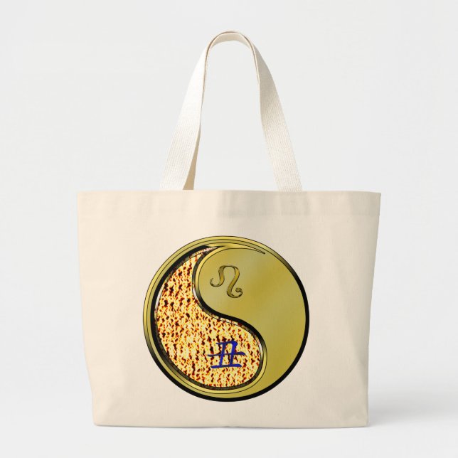 Leo & Metal Ox Large Tote Bag (Front)