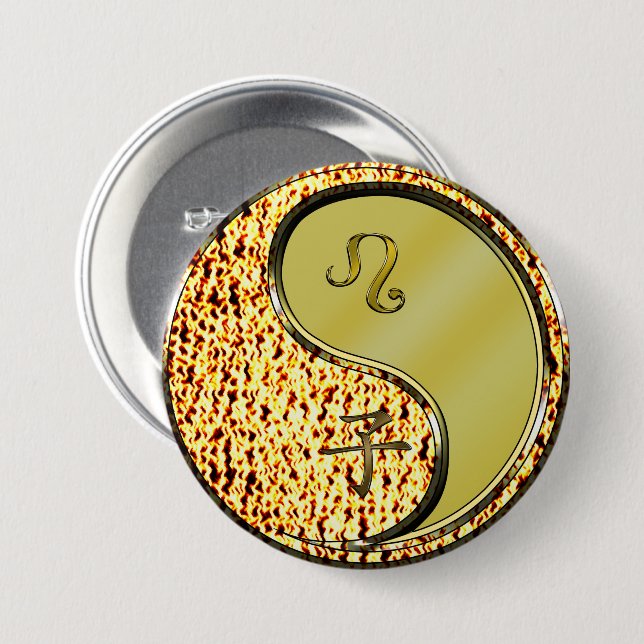 Leo & Metal Rat 7.5 Cm Round Badge (Front & Back)