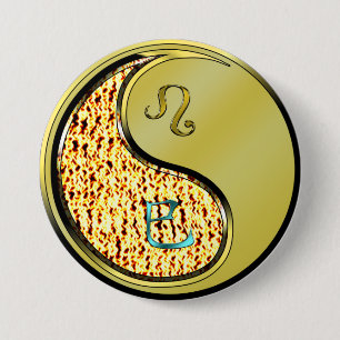 Leo & Metal Snake 7.5 Cm Round Badge