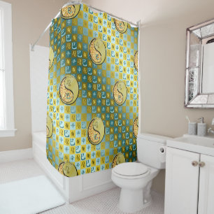 Leo & Metal Snake Shower Curtain
