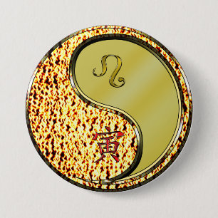 Leo & Metal Tiger 7.5 Cm Round Badge