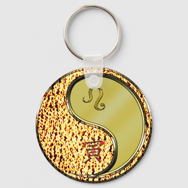 Leo & Metal Tiger Key Ring (Front)