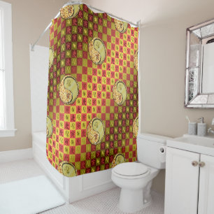 Leo & Metal Tiger Shower Curtain