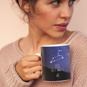 Leo   Personalised Zodiac Constellation Coffee Mug
