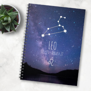 Leo Personalised Zodiac Constellation Notebook