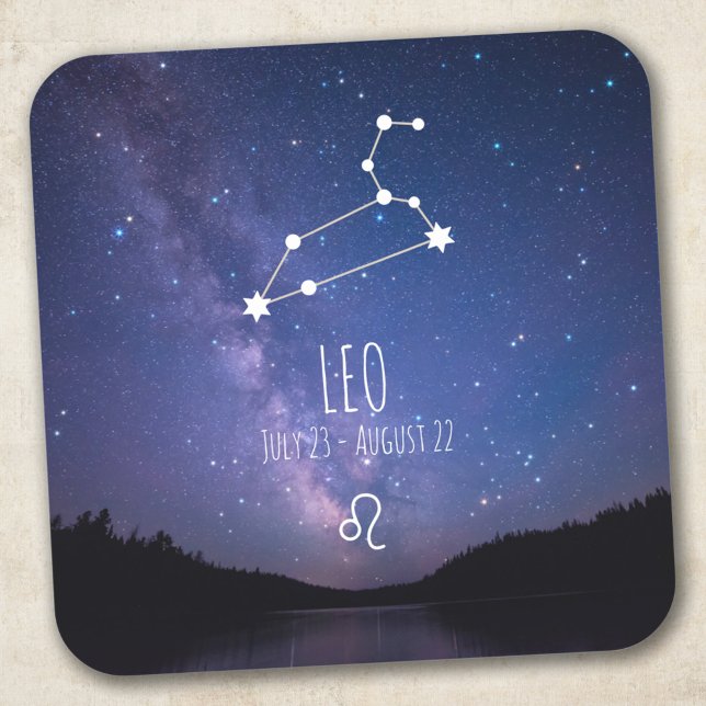 Leo | Personalised Zodiac Constellation Square Sticker (Creator Uploaded)