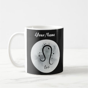 Leo Personalised Zodiac Custom name Coffee Mug