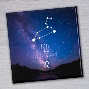 Leo   Personalized Zodiac Constellation Magnet