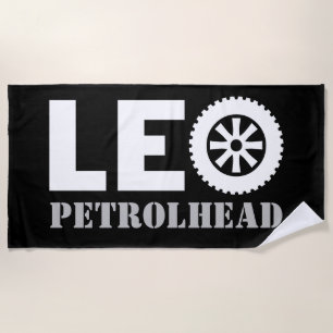 Leo Petrol Head Beach Towel
