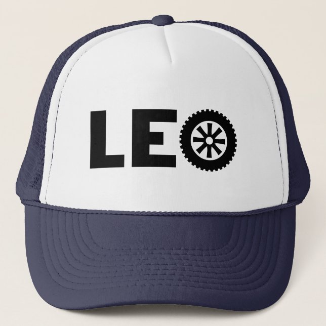 Leo Petrol Head Trucker Hat (Front)