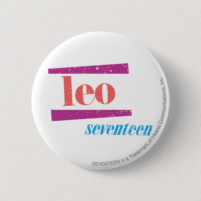Leo Pink 6 Cm Round Badge (Front)