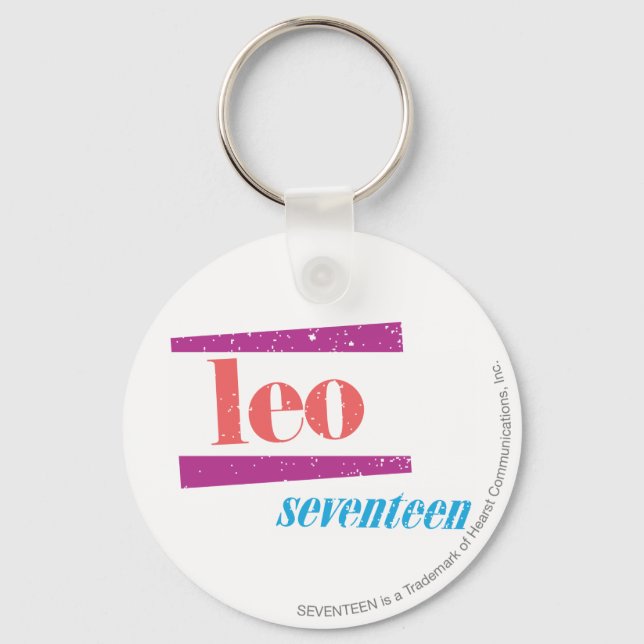 Leo Pink Key Ring (Front)