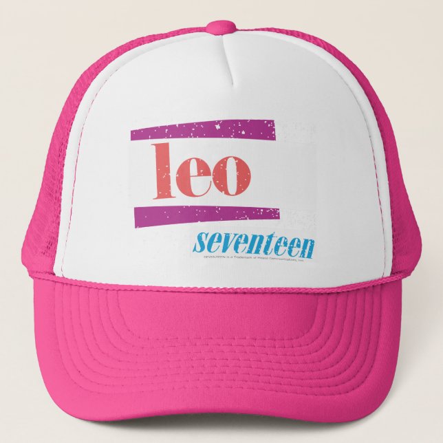 Leo Pink Trucker Hat (Front)