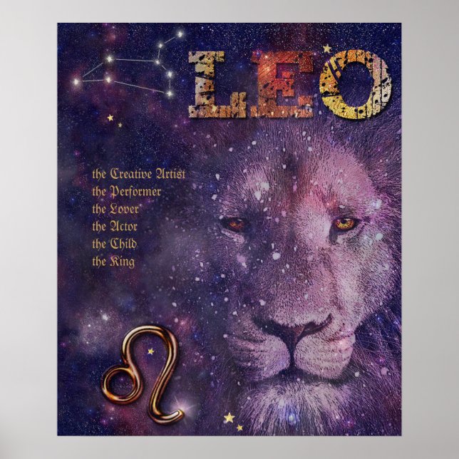 Leo ♌ Poster (customizable) (Front)