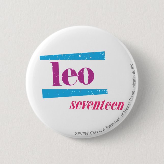 Leo Purple 6 Cm Round Badge (Front)
