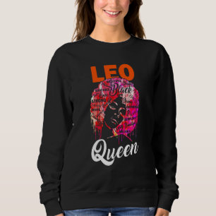 Leo Queen Black Woman Afro Natural Hair African Sweatshirt
