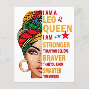Leo queen I am stronger funny birthday gift for Le