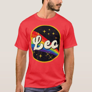 Leo Rainbow In Space Vintage GrungeStyle T-Shirt