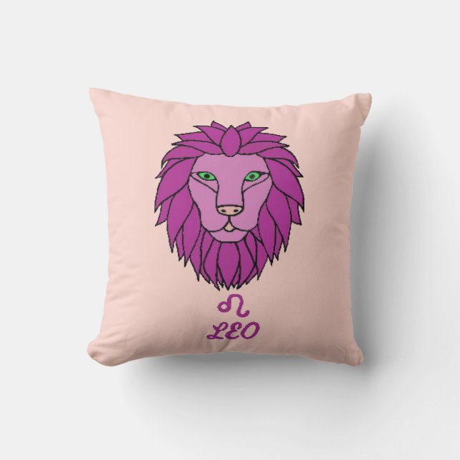 Leo Reversible Throw Pillow (Front)