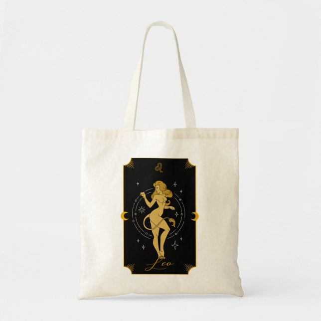 Leo Saucy Signs Astrological Tote Bag (Front)