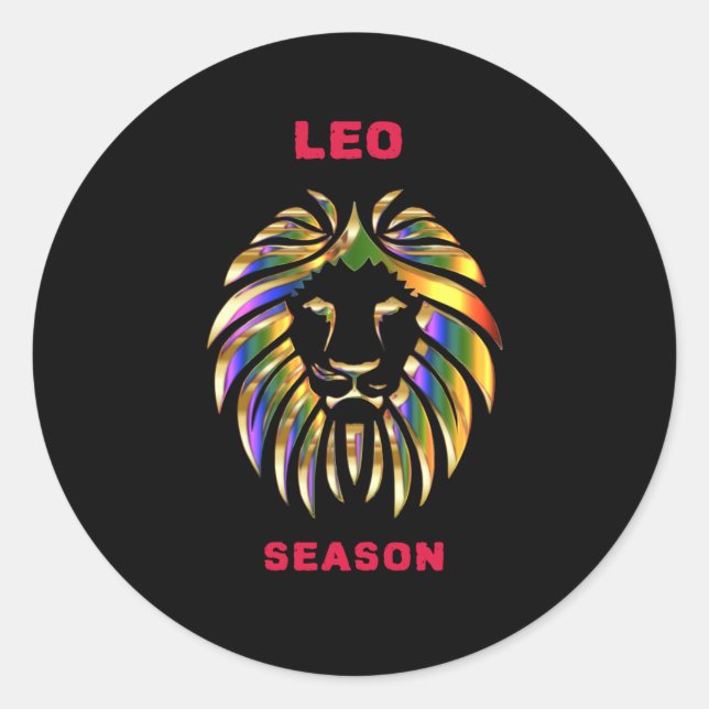 Leo Season Classic Round Sticker (Front)