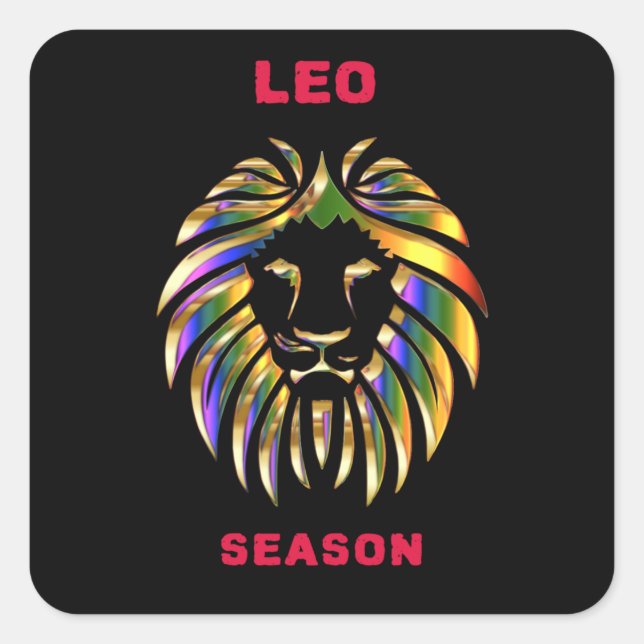 Leo Season Square Sticker (Front)