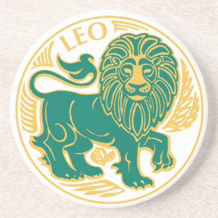 Leo Sign of the Zodiac on a Coaster