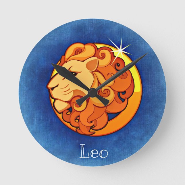 Leo Sign Wall Clock (Front)