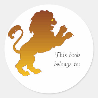 Leo Silhouette Bookplate Stickers