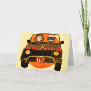 Leo Sock Monkey Card