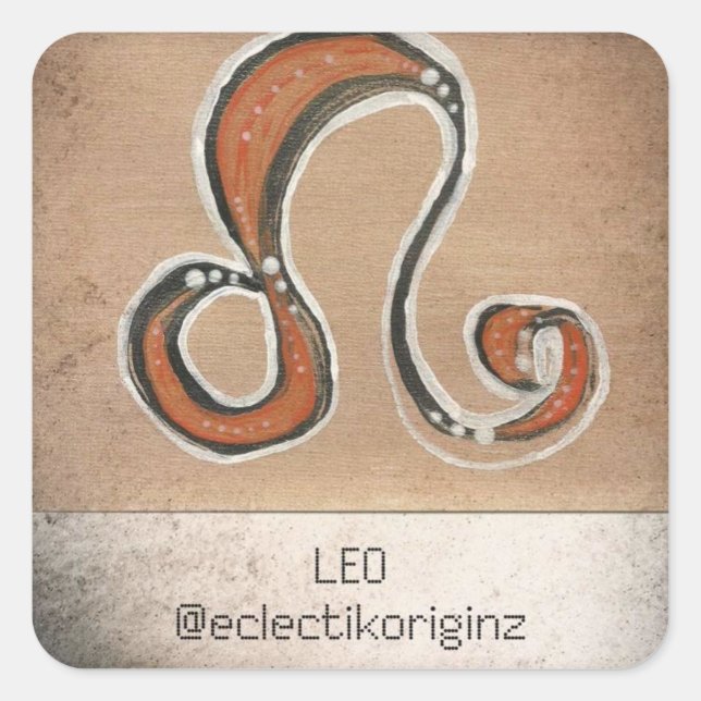 Leo Square Sticker (Front)