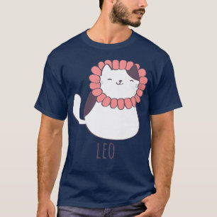 Leo Star Sign Feline design Cute, Funny Kitty Zodi T-Shirt