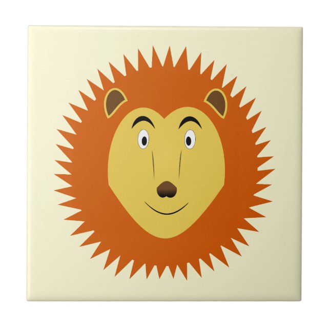 Leo Star Sign Lion Birthday Ceramic Tile (Front)