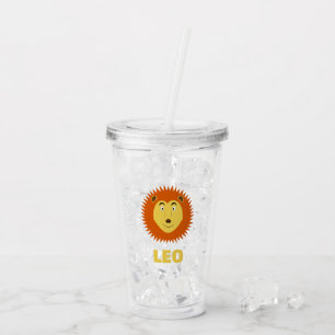 Leo Star Sign Lion Birthday Custom Acrylic Tumbler