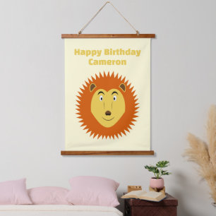 Leo Star Sign Lion Birthday Custom Hanging Tapestry