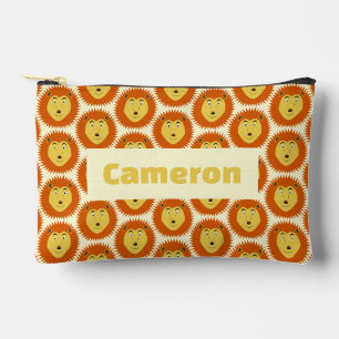 Leo Star Sign Lion Birthday Custom Name Accessory Pouch
