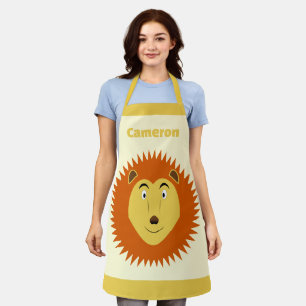 Leo Star Sign Lion Birthday Custom Name Apron