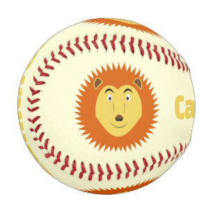 Leo Star Sign Lion Birthday Custom Name Baseball