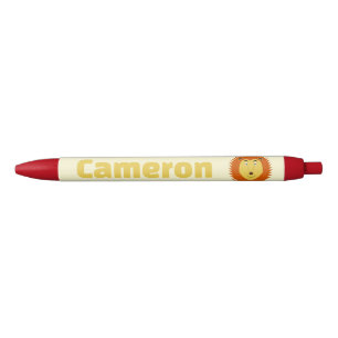 Leo Star Sign Lion Birthday Custom Name Blue Ink Pen
